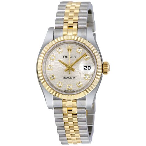 rolex lady datejust silver